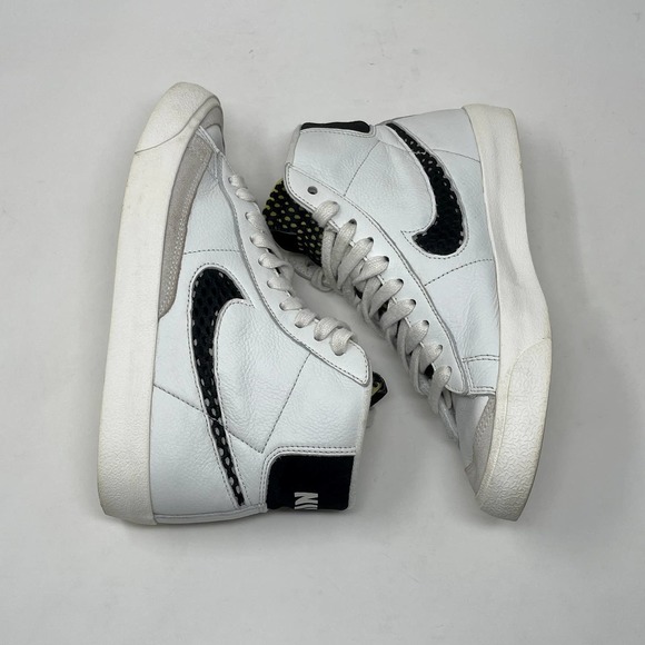 Nike Blazer Mid 77 Sneakers Womens 7 1/2 White Leather 01:J.10.3 - Picture 6 of 9
